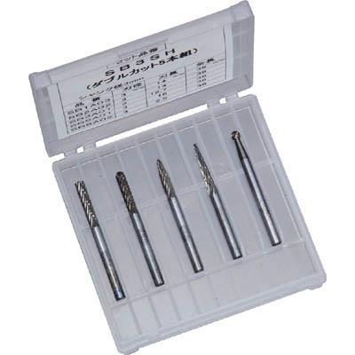 スーパーツール SB3SH 超硬バーシャンク径3ミリ(5本組セット) ダブルカット