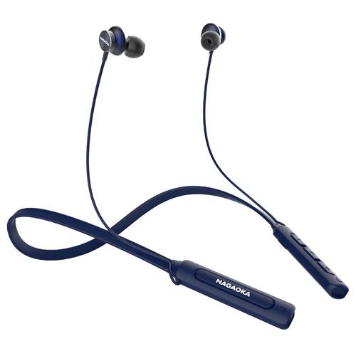 ナガオカ BT826BL ブルー ネックバンド型ワイヤレスイヤホン