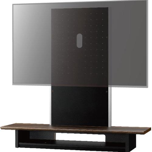 朝日木材加工 AS-WG1200-DB ダークブラウン 壁寄せラック 40～65V型