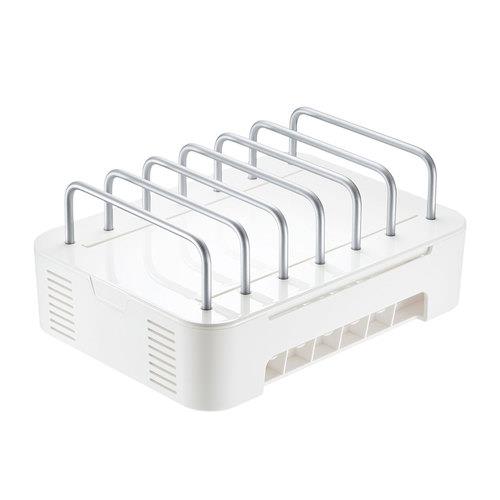 サンワサプライ PDA-STN21WN2 タブレット･スマートフォン用スタンド 充電器収納タイプ