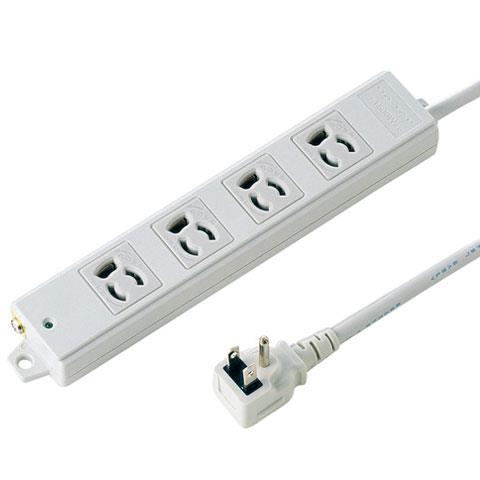 サンワサプライ 工事物件タップ 4個口(上挿し) 3m TAP-K4L-3