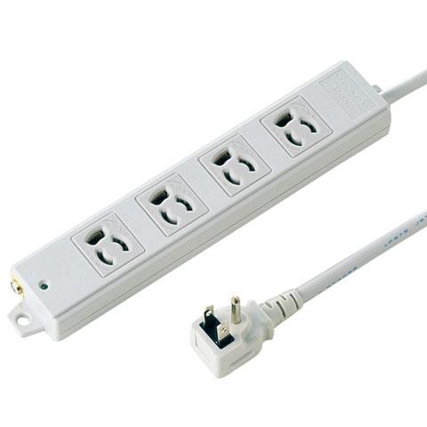 サンワサプライ 工事物件タップ 4個口(上挿し) 5m TAP-K4L-5