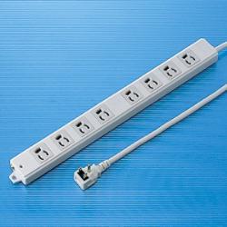 サンワサプライ TAP-K8L-5 工事物件タップ 3ピン8個口 5m