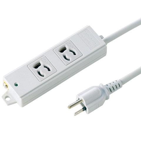 サンワサプライ 工事物件タップ 2個口 上挿し 1m TAP-KE2-1