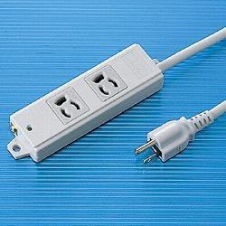 サンワサプライ 工事物件タップ 3P･2個口(横挿し) 3m TAP-KE2-3(ホワイト)