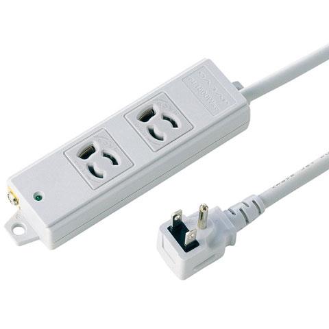 サンワサプライ 工事物件タップ 2個口(上挿し) 1m TAP-KE2L-1