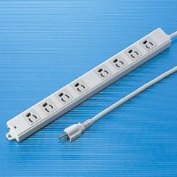 サンワサプライ TAP-KE8-1 工事物件タップ 3ピン8個口 1m