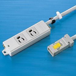 サンワサプライ TAP-KH2-5 工事物件タップ 3ピン2個口 5m