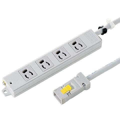 サンワサプライ 工事物件タップ 4個口 上挿し 5m TAP-KH4-5