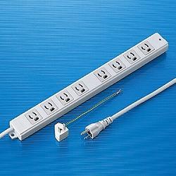 サンワサプライ TAP-MG3811N 抜け止めタップ 3ピン8個口 2m