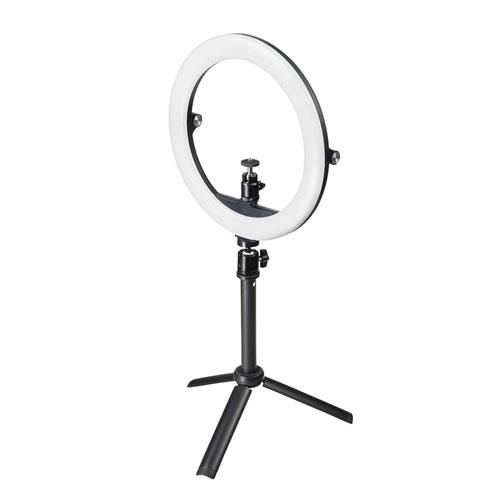 サンワサプライ CMS-STN2BK WEBカメラ用LEDライト付きスタンド(テレワーク)