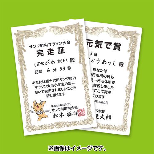 サンワサプライ JP-SHHKTN インクジェット手作り賞状用紙 はがき 縦 20枚入