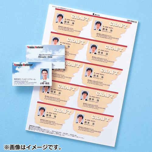サンワサプライ LBP-MMC10N カラーレーザー用名刺 つやなし マット 10シート 100カード入