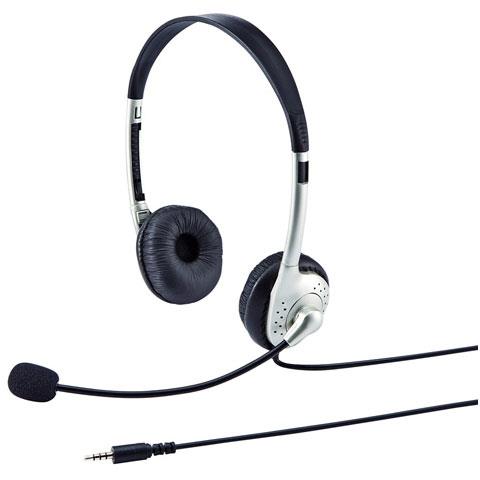サンワサプライ MM-HS525TABN(シルバー) タブレット用ヘッドセット