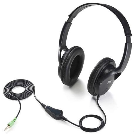 サンワサプライ MM-HP210(ブラック) マルチメディアヘッドホン
