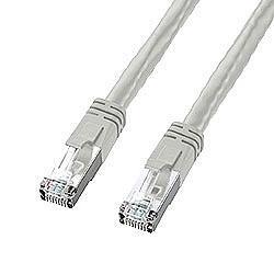 サンワサプライ KB-T6POE-05(ライトグレー) PoE対応 CAT6 LANケーブル 5m