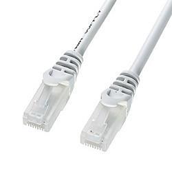 サンワサプライ LA-Y5TS-05(ホワイト) ツメ折れ防止 CAT5e LANケーブル 5m
