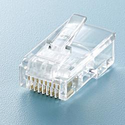 サンワサプライ RJ-45コネクタ CAT5e単線用 10個