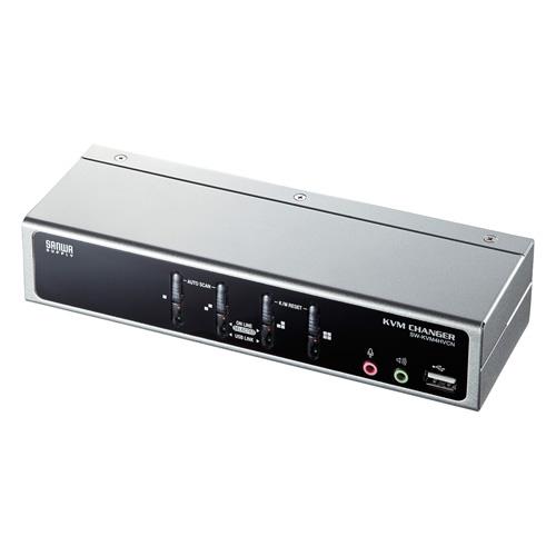 サンワサプライ SW-KVM4HVCN パソコン自動切替器 4:1 USB･PS/2コンソール両対応
