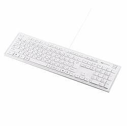 サンワサプライ SKB-SL16W(ホワイト) 有線 メンブレン キーボード USB
