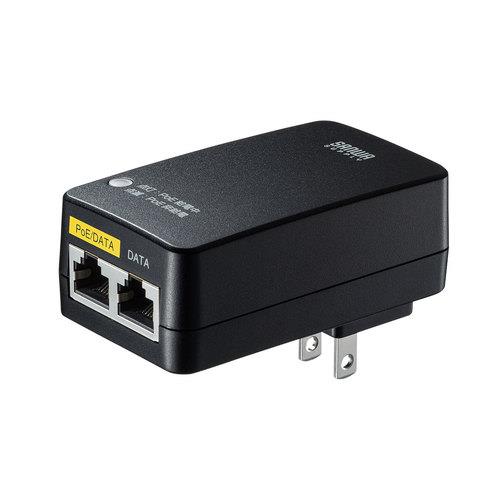 サンワサプライ LAN-GIHINJ4 ブラック PoEインジェクター アダプタ型