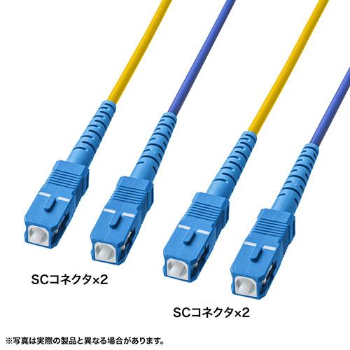 サンワサプライ HKB-WRB2SCSC1-30 防水ロバスト光ファイバケーブル シングル9μm/2芯/SC×2-SC×2/30m