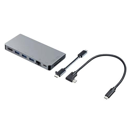 サンワサプライ USB-3TCH14S2 USB Type-C ドッキングハブ HDMI･LANポート･カードリーダー搭載