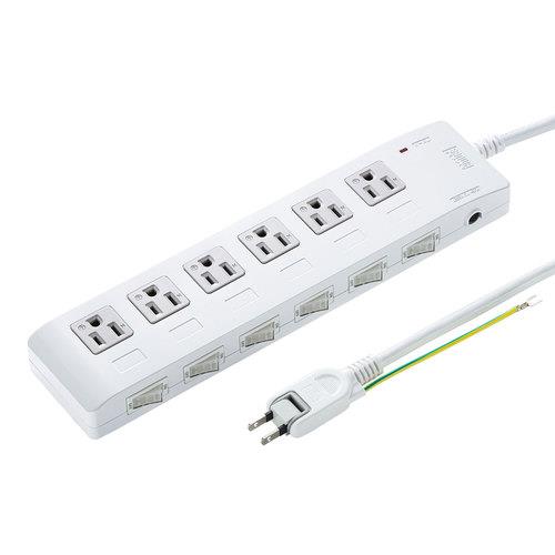 サンワサプライ TAP-S28 省エネタップ 6個口 2m