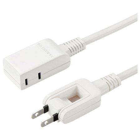 サンワサプライ TAP-M602W(ホワイト) マイクロ電源タップ 2個口(横挿し) 0.2m