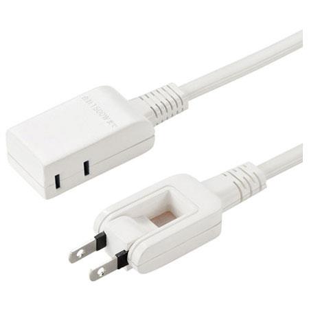 サンワサプライ TAP-M605W(ホワイト) マイクロ電源タップ 2個口(横挿し) 0.5m