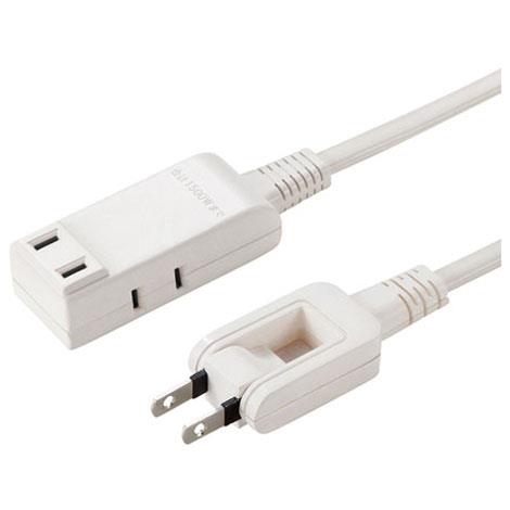 サンワサプライ TAP-M702W(ホワイト) マイクロ電源タップ 3個口(上挿し1･横挿し2) 0.2m