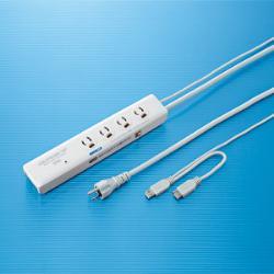 サンワサプライ TAP-RE9SPUN 高性能雷連動タップ 3ピン4個口 2m