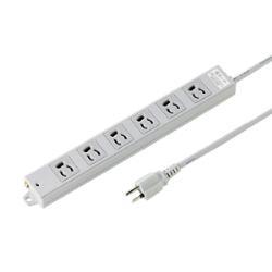 サンワサプライ TAP-K6SP-3 工事物件雷ガードタップ 3ピン6個口 3m