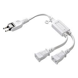 サンワサプライ TAP-EX2WN ホワイト ACアダプタ専用電源延長コード 2P 2分岐