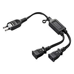 サンワサプライ TAP-EX2BKN(ブラック) ACアダプタ専用電源延長コード 2P 2分岐