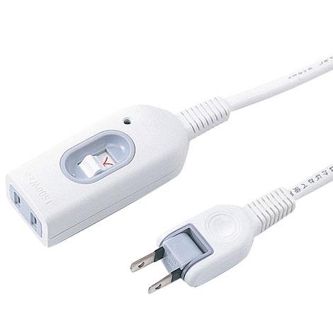 サンワサプライ 便利タップ 1個口 横挿し 1m TAP-B7-1N ホワイト