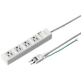 サンワサプライ 電源タップ 4個口 上挿し 2.5m TAP-N3425MGN