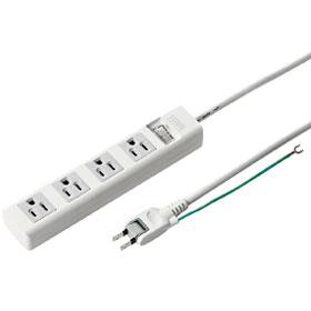 サンワサプライ 電源タップ 4個口 上挿し 2.5m TAP-N3425SWN