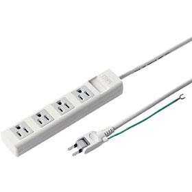 サンワサプライ 電源タップ 4個口 上挿し 5m TAP-N3450N