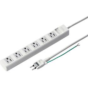 サンワサプライ 電源タップ 6個口(上挿し) 5m TAP-N3650N