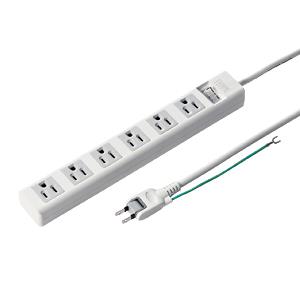 サンワサプライ TAP-N3650SWN 電源タップ 一括集中スイッチ付き 3P･6個口 5m