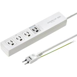 サンワサプライ TAP-RE34M-5(ホワイト) パソコン連動タップ 4個口 5m