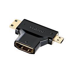 サンワサプライ AD-HD11MMC(マットブラック) HDMI変換アダプタ ミニ&マイクロHDMI