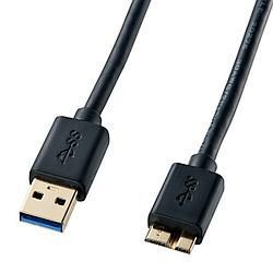 サンワサプライ KU30-AMC05BK(ブラック) USB IF認証タイプ USB3.0対応マイクロケーブル 0.5m
