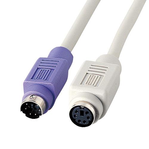 サンワサプライ KB-KYE2K(ライトグレー･パープル) キーボード延長ケーブル 2m