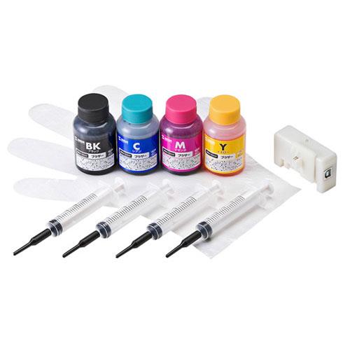 サンワサプライ INK-LC213BS60R 詰め替えインク 4色ボトル 各60ml