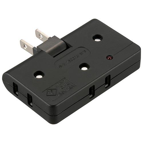 オーム電機(OHM) HS-AKS3PBT-K(黒) 雷に強いコーナータップ 3個口 00-6939