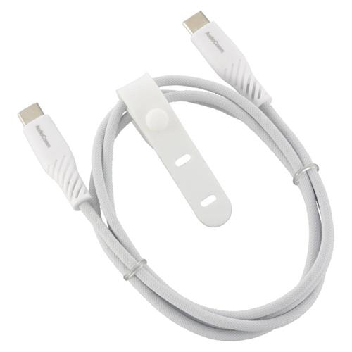 オーム電機(OHM) SMT-L10SCC100N(グレー) AudioComm さらさらUSBケーブル PD対応 Type-CtoC 1m