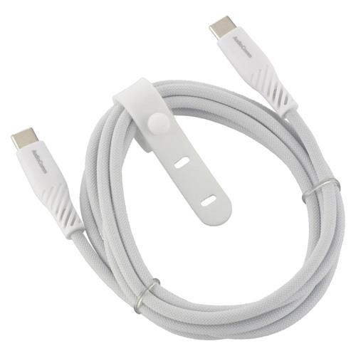 オーム電機(OHM) SMT-L15SCC100N(グレー) AudioComm さらさらUSBケーブル PD対応 Type-CtoC 1.5m