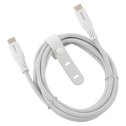 オーム電機(OHM) SMT-L20SCC100N(グレー) AudioComm さらさらUSBケーブル PD対応 Type-CtoC 2m